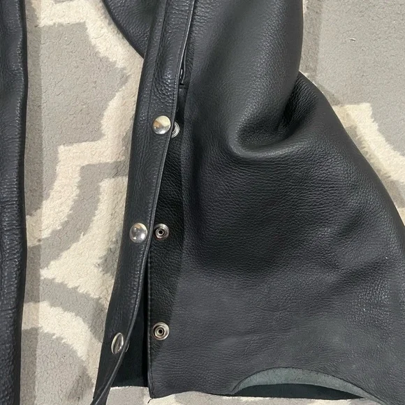 Vintage Frontier Leathers Black Chaps Size XL - Picture 5 of 7